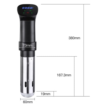1800W Waterproof Vacuum Sous Vide Cooker Immersion Circulator Accurate Cooking with LED Digital Display Smart Slow Cooker Heater